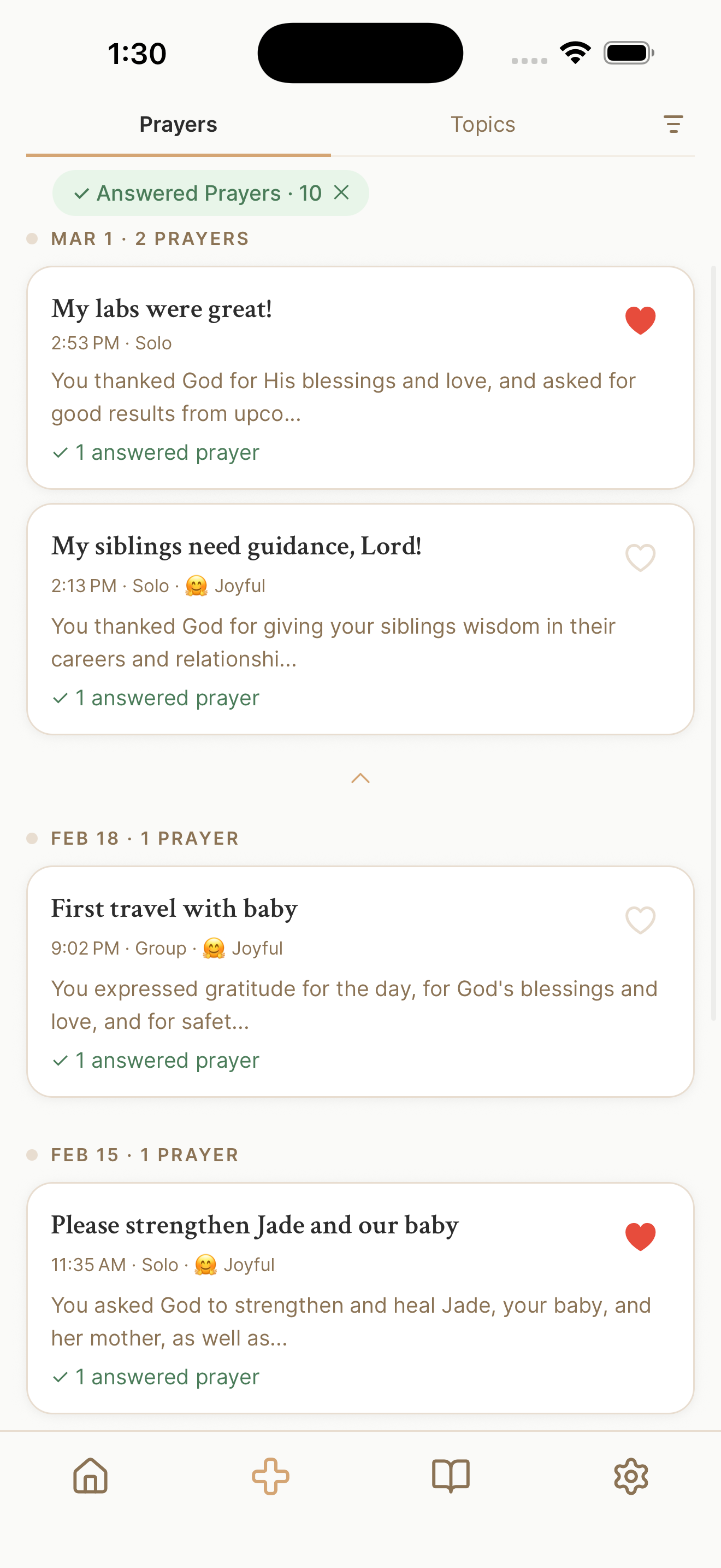 Answered prayers in Arbor